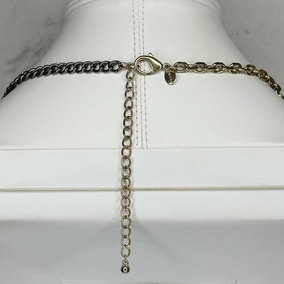 Chico's Mixed Metal Disc Charm Chain Statement Necklace ✨ - Picture 3 of 10